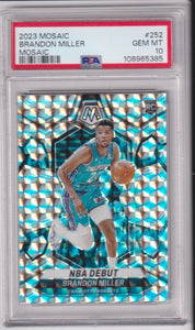 2023 Panini Mosaic Mosaic Brandon Miller #252 RC PSA 10