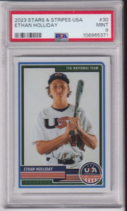 2023 Panini Stars & Stripes USA Ethan Holliday #30 PSA 9