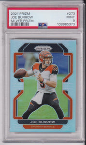 2021 Panini Prizm Silver Prizm Joe Burrow #273 PSA 9