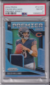 2024 Panini Prizm Premier Jersey Caleb Williams #PJCWS RC PSA 8