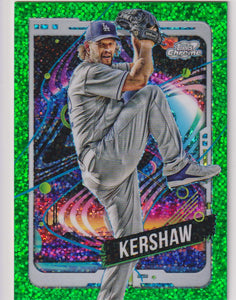 2024 Topps Cosmic Chrome Green Space Dust Refractors 49/75 Clayton Kershaw #13