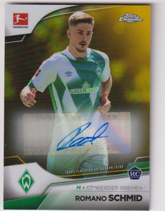 2022-23 Topps Chrome Bundesliga Auto Gold Refractors 23/50 Romano Schmid #BCA-RS RC
