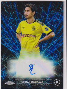 2023-24 Topps Chrome Black Lazer Auto Blue Lazer Refractor 069/150 Shinji Kagawa #BLA-SK