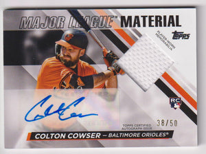 2024 Topps Update Major League Material Autographs 38/50 Colton Cowser #MLMAU-CC RC