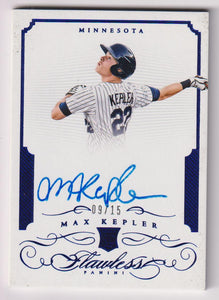 2016 Panini Flawless Rookie Autographs Sapphire 09/15 Max Kepler #RA-MK RC