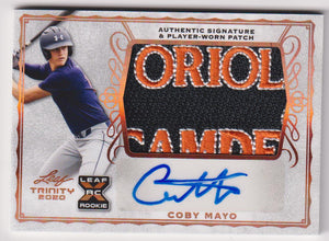 2020 Leaf Trinity Rookie Patch Autograph Coby Mayo #PA-CM3