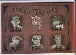2005 Flair Dynasty Foundations Level 3 Jersey 75/99 Miguel Cabrera - Josh Beckett - Juan Pierre #DF-MC