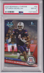 2023 Bowman Chrome University Tetairoa McMillan #68 PSA 8