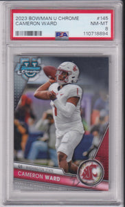 2023 Bowman Chrome University Cameron Ward #145 PSA 8