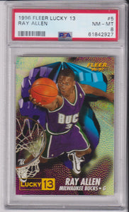 1996 Fleer Lucky 13 Ray Allen #5 PSA 8