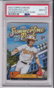2024 Topps Chrome Summertime in the park Jackson Holliday #8 RC PSA 10