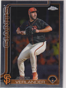 2025 Topps Chrome Baseball Justin Verlander #242