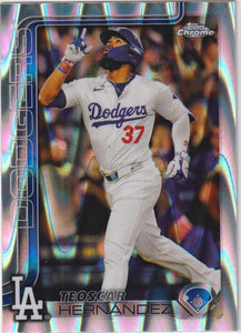2025 Topps Chrome Baseball Ray Wave Teoscar Hernandez #128