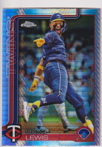 2025 Topps Chrome Baseball Prism Refractor Royce Lewis #254