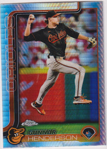 2025 Topps Chrome Baseball Prism Refractor Gunnar Henderson #213