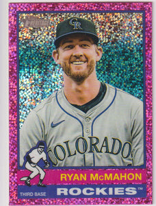 2025 Topps Heritage Chrome Pink Sparkle Refractor Ryan McMahon #457