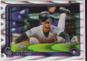 2025 Topps Chrome Baseball Ray Wave Ezequiel Tovar #154