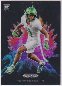 2024 Panini Prizm Draft Picks Colour Blast Black Troy Franklin #CB-18 RC