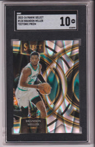 2023-24 Panini Select Tectonic Prizm Brandon Miller #130 RC SGC 10