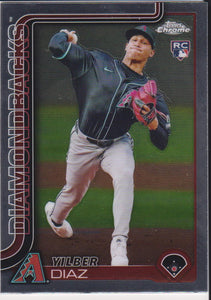 2025 Topps Chrome Baseball Yilber Diaz #8 Rookie