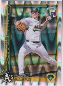 2025 Topps Chrome Baseball Raywave Refractors Brady Basso #205 Rookie