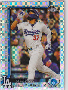 2025 Topps Chrome Baseball X-Fractors Teoscar Hernández #128