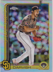 2025 Topps Chrome Baseball Refractors Yu Darvish #186
