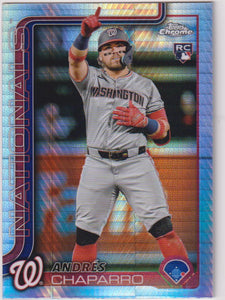 2025 Topps Chrome Baseball Prism Refractors Andrés Chaparro #187 Rookie