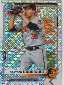 2021 Bowman Baseball Chrome Prospects Mojo Refractor Grayson Rodriguez #BCP-118