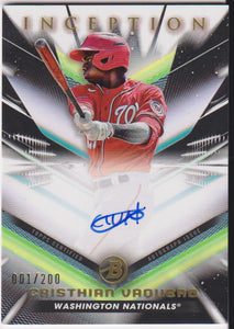 2023 Bowman Inception Prospect Auto Cristhian Vaquero 001/200 #BPA-CV