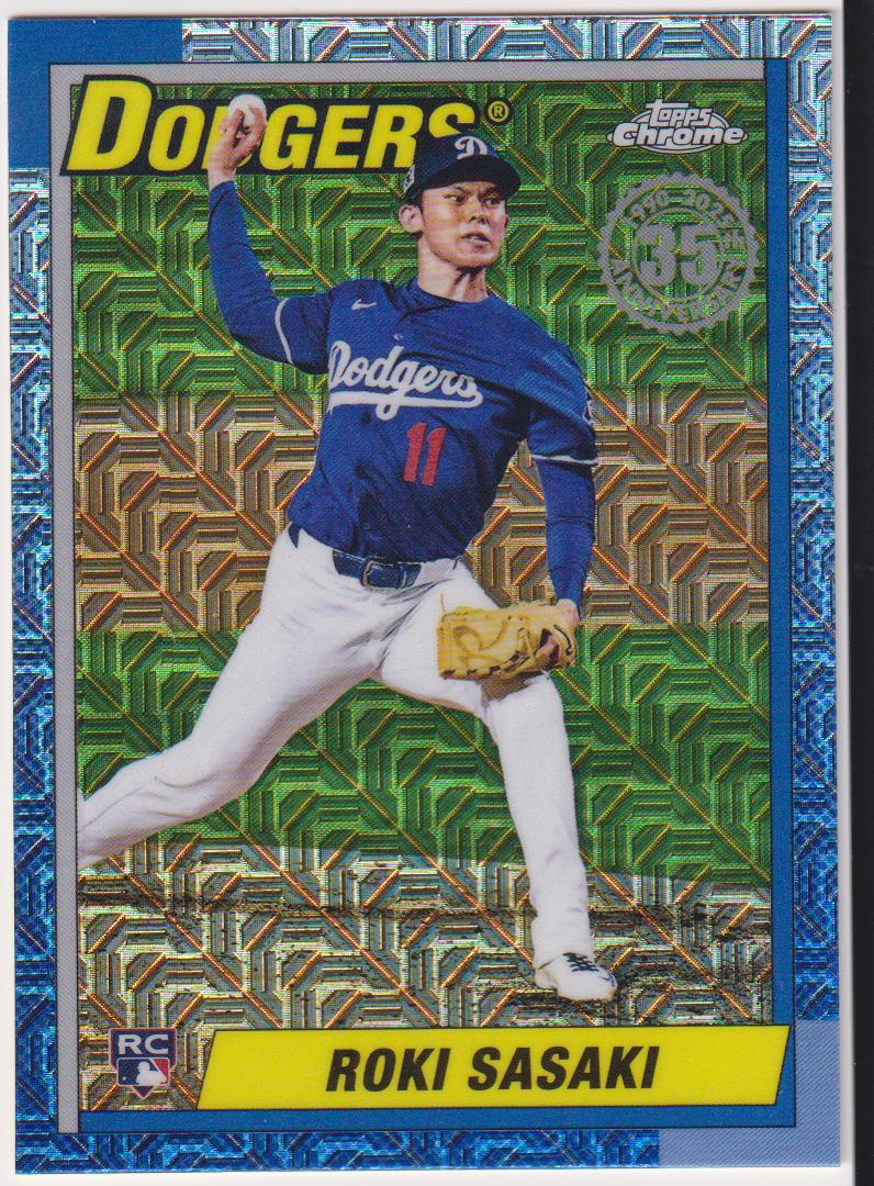 2025 Topps Series 2 1990 Topps Chrome Silver Pack Roki Sasaki #T90C-135 RC