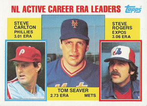 1984 Topps Career Leaders Steve Carlton - Tom Seaver - Steve Rogers #708