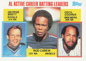 1984 Topps Career Leaders George Brett - Rod Carew - Cecil Cooper #710