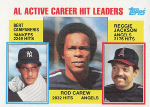 1984 Topps Career Leaders Bert Campaneris - Rod Carew - Reggie Jackson #711
