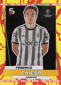 2022-23 Topps UEFA Club Competitions Superstars Fire & Ice Federico Chiesa #92