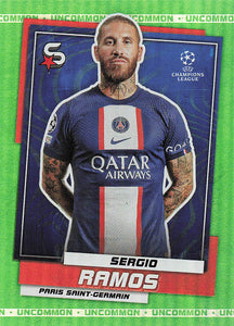 2022-23 Topps UEFA Club Competitions Superstars Uncommon Green Sergio Ramos #130