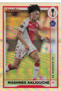 2022-23 Topps Merlin UEFA Club Competitions Refractor Maghnes Akliouche #17 RC