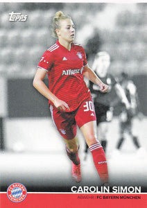 2021-22 Topps FC Bayern München Team Set Carolin Simon #BCW-CS
