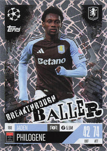 2024-25 Topps UEFA Club Competitions Match Attax Jaden Philogene #193