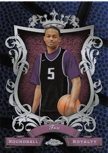 2023-24 Topps Chrome Roundball Royalty Blue Basketball Refractor De'Aaron Fox #RR-2