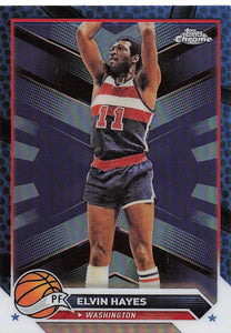 2023-24 Topps Chrome Basketball Blue Basketball Refractor Elvin Hayes #178