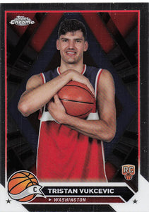 2023-24 Topps Chrome Basketball Tristan Vukcevic #114 RC