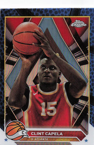 2023-24 Topps Chrome Basketball Blue Basketball Refractor Clint Capela #69