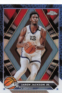 2023-24 Topps Chrome Basketball Blue Basketball Refractor Jaren Jackson Jr. #183