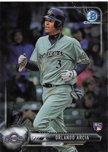 2017 Bowman Chrome Baseball Orlando Arcia #77 RC