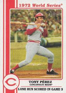 2021 Topps Heritage High Number 1972 World Series Highlights Tony Perez #72WS-5