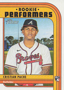 2021 Topps Heritage High Number Rookie Performers Cristian Pache #RP-8 RC