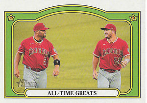 2021 Topps Heritage High Number All-Time Greats Albert Pujols - Mike Trout #CC-8