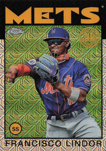 2021 Topps Update Series Silver Pack 1986 Topps Chrome Baseball Francisco Lindor #86C-26