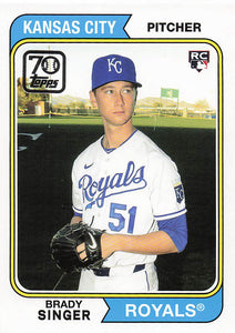 2021 Topps 70 Years of Topps Baseball Series 2 Brady Singer #70YT-24 RC